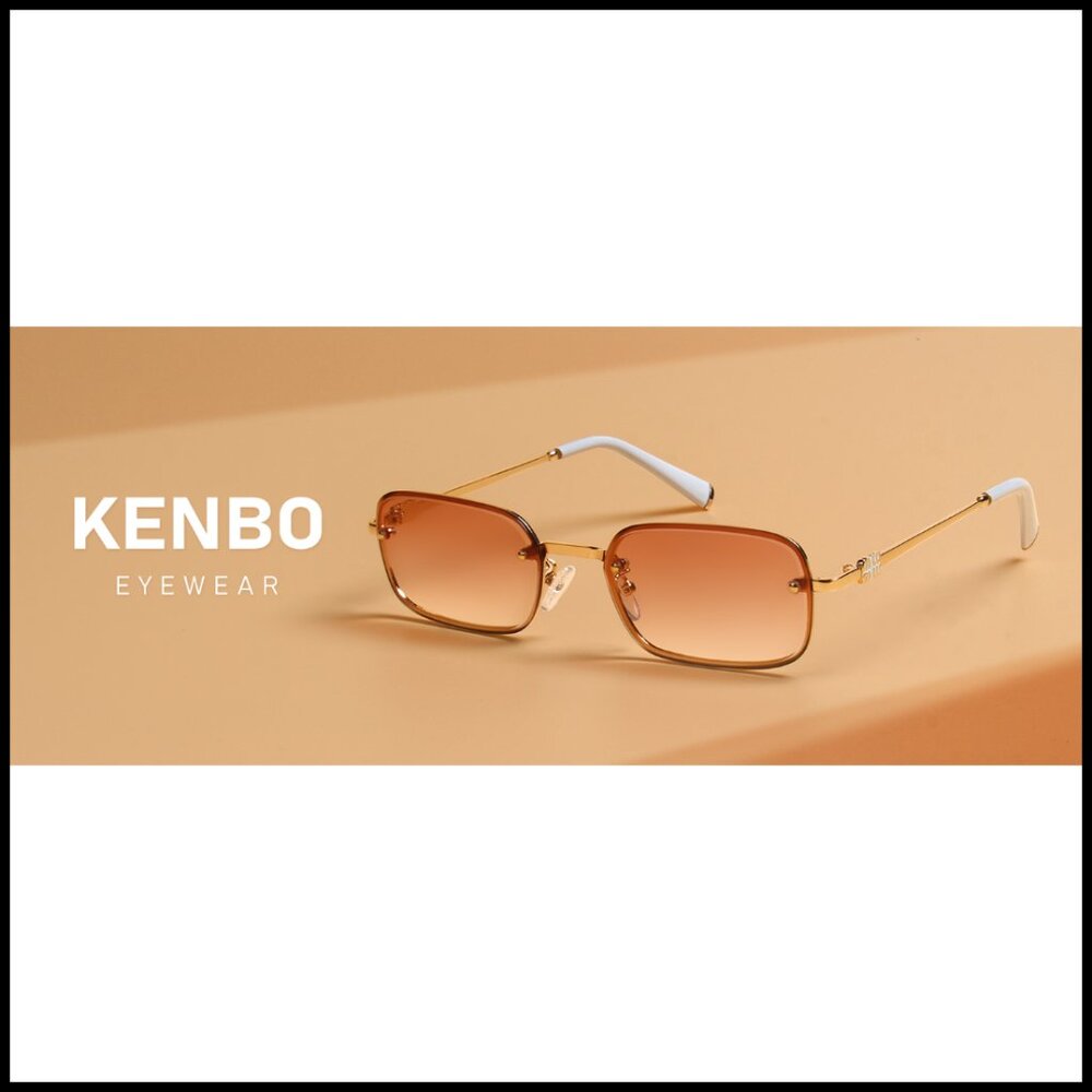 Retro Rectangle Sunglasses Y2k Chic Thin Metal Fr… - image 7